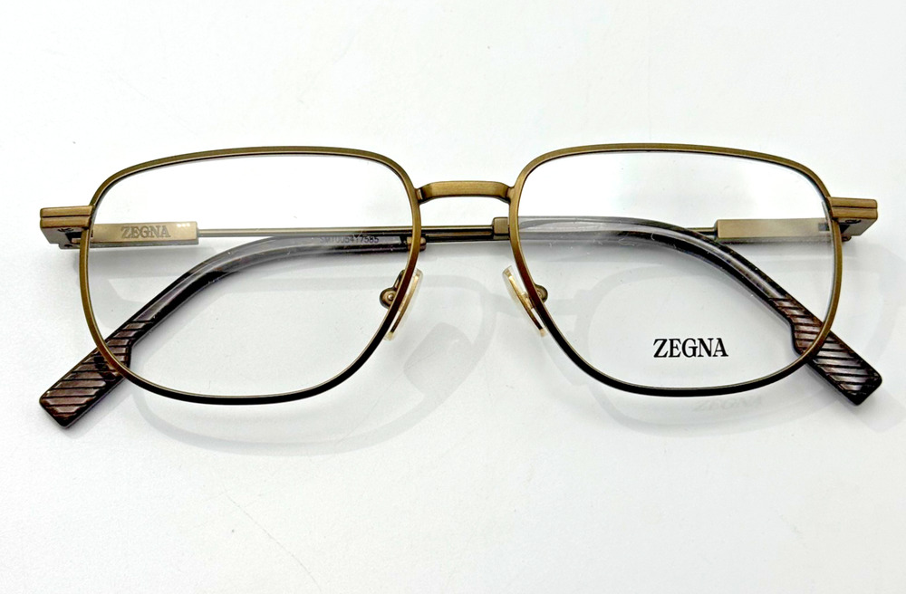 Ermenegildo Zegna Eyeglasses Frame EZ5353 035 Matte Pale Gold Square 53-16-145